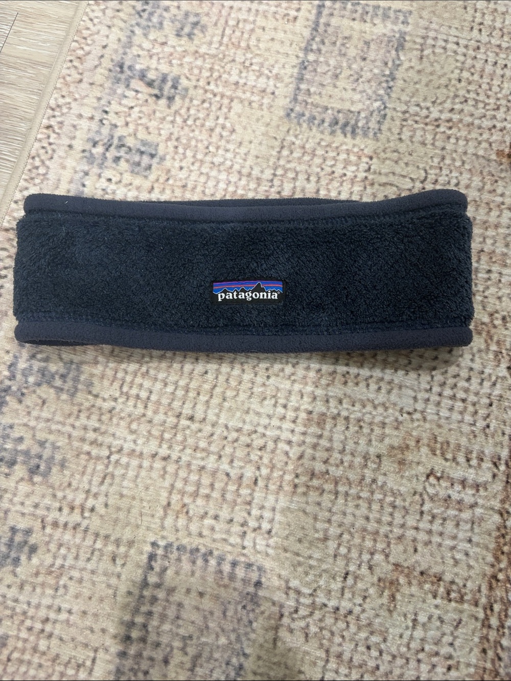 Patagonia Navy Fleece Headband with Logo